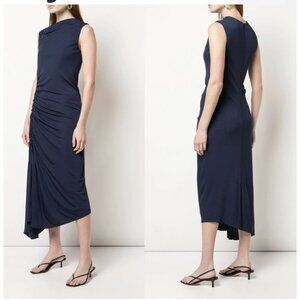 Sies Marjan Drapiertes Midi Dress in Blue Women’s Size 4